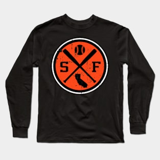 San Francisco Baseball Emblem Round Long Sleeve T-Shirt
